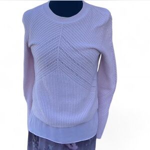 Lucky Brand Lavender Knit Layered Hem Sweater — Size Small